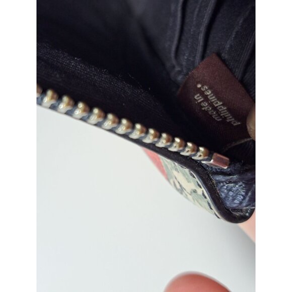 Coach New York Wristlet Wallet With Floral Stripes & Zip Closure - Picture 7 of 11